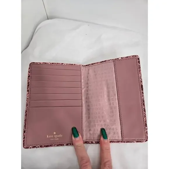 Kate Spade EUC Passport Billfold wallet credit card Dusty pink peony - Picture 3 of 11